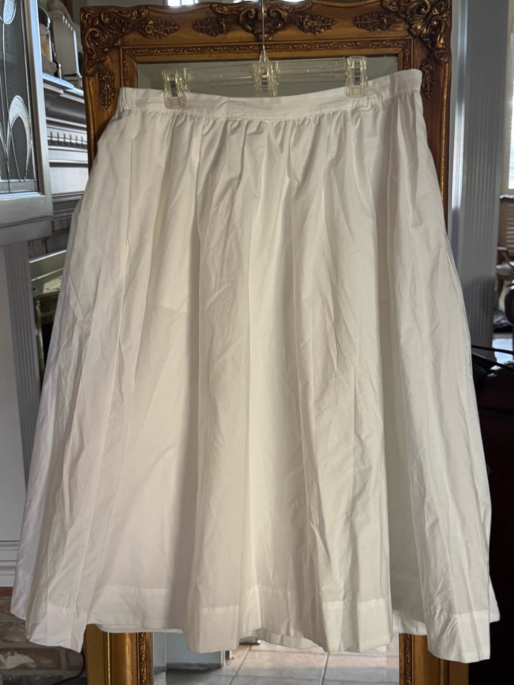 a new day White Full A-Line Midi Skirt